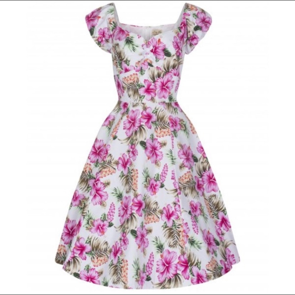 Lindy Bop Cynthia hibiscus print